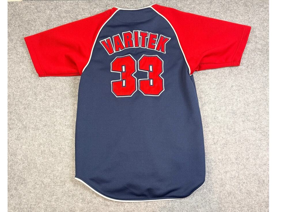 Vintage Boston Red Sox Jason Varitek #33 True Fan Youth M 8-10 MLB Button Jersey